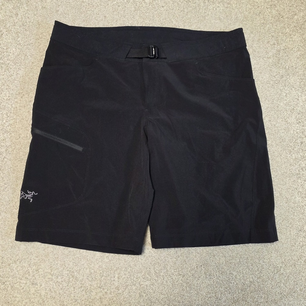 Arc'teryx Lefroy Hiking Shorts Mens‎ 38 Black Lightweight Stretch Trail Outdoor